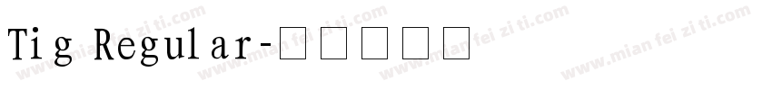 Tig Regular字体转换